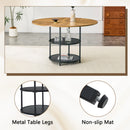 47.3-Inch Diameter Modern Splicing Circular Dining Table by HouseOfZazla