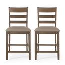 Farmhouse Upholstered Wood Counter Stools by HouseOfZazla