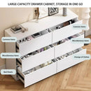 6 Drawer Dresser With Spacious Countertop And Concealed Handles by Unique Piece Furniture