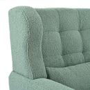 Modern Accent Chair, Teddy Fabric Living Room Chairs Comfy Reading Chair, Mid Century Accent Chair, Lounge Arm Chairs Armchair For Living Room Bedroom - Light Green by HouseOfZazla