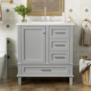 Bathroom Vanity, Modern Bathroom Cabinet With Sink Combo Set, Bathroom Storage Cabinet With A Soft Closing Door And 3 Drawers, Solid Wood Frame by HouseOfZazla