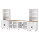 Farmhouse TV Stand With Solid Wood Gourd Shaped Legs For TVs Up To 70" by HouseOfZazla