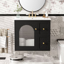Wall-Mounted Bathroom Vanity Set With Sink, 2 Drawers And Soft-Close Door by Unique Piece Furniture