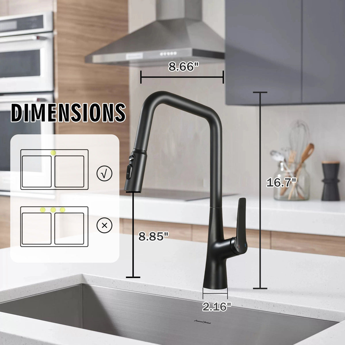 Professional Kitchen Faucet With 3 Function 360 Sprayer And 1 Touch Switching, photo 5 of 18