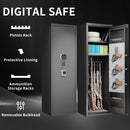 Gun Safes For Home Rifle And Pistols, Fingerprint Electronic Safe With Quick Access, Detachable Partition - Black by HouseOfZazla