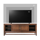TV Stand Console, For TVs Up To 85", 2 Tone - Brown by HouseOfZazla