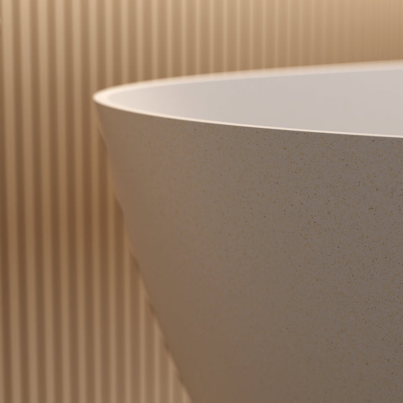 69'' Freestanding Bathtub Resin Stone Soaking Bathtub, photo 3 of 10