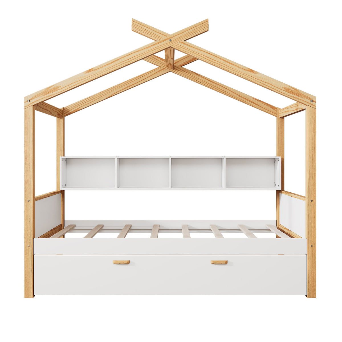 House Bed With Bookshelf Storage, photo 7 of 33