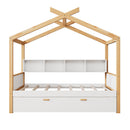 House Bed With Bookshelf Storage by HouseOfZazla