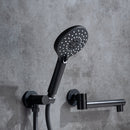 3 Hole Wall Mount Widespread Bathroom Waterfall Bathtub Faucet Mixer Taps with Hand Shower
