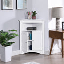 Bathroom Floor Corner Cabinet with Doors and Shelves