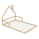 Elegant Floor Bed With House Shaped Headboard by Unique Piece Furniture