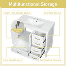 Elegant Vintage Bathroom Vanity With Sink and Soft Closing Drawers by HouseOfZazla