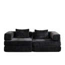 Convertible Floor Sofa Bed With Pillow Back Support Armrest by HouseOfZazla