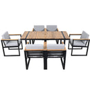 7 Pieces Outdoor Dining Set Patio Dining Table And Chair Set With And Removable Cushions For Patio by HouseOfZazla