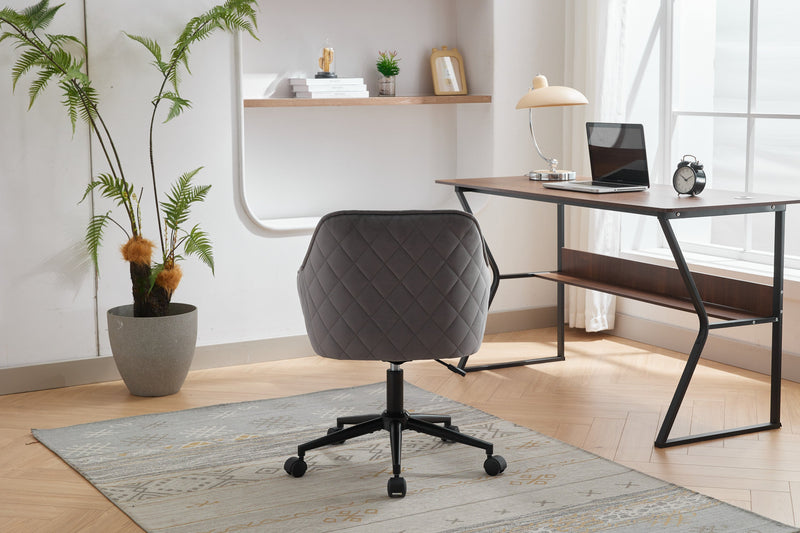 Walker Edison | Quilted Velvet Office Desk Chair