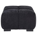 Octavia Upholstered Rectangular Ottoman Black