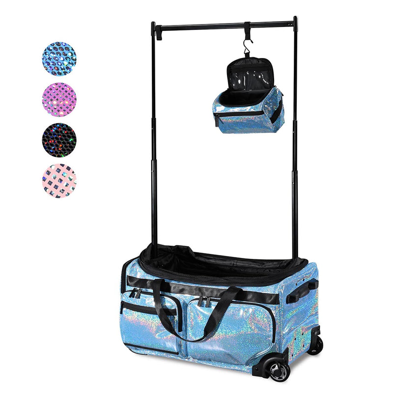 Byootique Dance Competition Rolling Bag with Rack Sports Duffle Bag