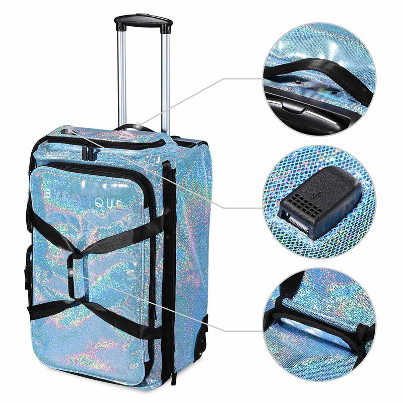 Byootique Dance Competition Rolling Bag with Rack Sports Duffle Bag