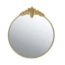 Large Round Wall Mirror With Metal Frame, Circle Accent Mirror For Living Room Bedroom Entryway - Gold by HouseOfZazla