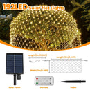 9.8x6.6FT 192LED Solar Net Lights with 8 Modes & Remote Timer