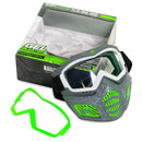 [Not Allowed to Sell on Amazon] Gel Blaster Glow in The Dark Elite Face Mask Full Face Tactical Mask with Detachable Goggles Adjustable Headband Vente