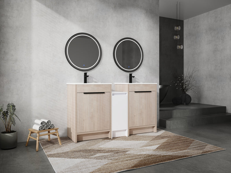 60 Inch Freestanding Bathroom Vanity with Ceramic Sink, photo 3 of 10