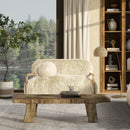 Enchante - Sheepskin Accent Loveseat - Taupe / Natural by HouseOfZazla