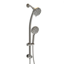 Multi Function Dual Shower Head System With 4.7" Rain Showerhead, 8 Function Hand Shower, Adjustable Slide Bar by HouseOfZazla