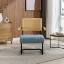 Accent Chair - Modern Industrial Slant Armchair with Metal Frame - Premium High Density Soft Single chair for Living Room Bedroom