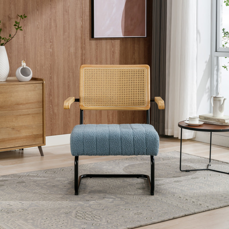 Accent Chair - Modern Industrial Slant Armchair with Metal Frame - Premium High Density Soft Single chair for Living Room Bedroom