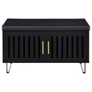 Brixton 2-door Padded Entryway Shoe Storage Bench Black