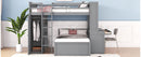 Loft Bed With A Twin Size Standalone Bed, Shelves, Desk, And Wardrobe by HouseOfZazla