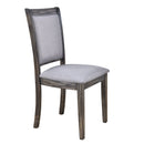 7-Piece Updated 76.9inch Extendable Trestle Dining Table Set with Removable Leaf, Kitchen Table Set with Upholstered Side Chair and Arm Chair, Set of 6, Grey