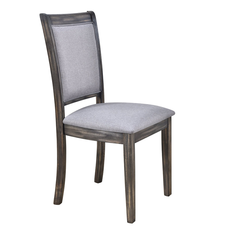 7-Piece Updated 76.9inch Extendable Trestle Dining Table Set with Removable Leaf, Kitchen Table Set with Upholstered Side Chair and Arm Chair, Set of 6, Grey