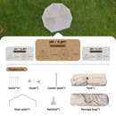 4 Season Bell Tent 9.8 FT Beige Waterproof Glamping Yurt Tent by HouseOfZazla