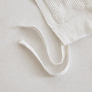 Full/Queen 3 Piece Tufted Cotton Chenille Palm Duvet Cover Set