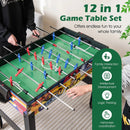 12-in-1 Combo Game Table Set with Foosball Air Hockey Pool Chess and Ping Pong by LJGDeals