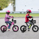 14 Inch Kids Bike Adjustable Bicycle with Front Basket for Children Aged 4-5 Years Old by LJGDeals