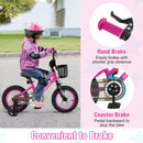 14 Inch Kids Bike Adjustable Bicycle with Front Basket for Children Aged 4-5 Years Old by LJGDeals