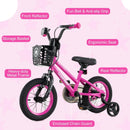 14 Inch Kids Bike Adjustable Bicycle with Front Basket for Children Aged 4-5 Years Old by LJGDeals