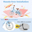 14 Inch Kids Bike with Adjustable Handlebar and Seat for 3-5 Year Old by DirectDeals