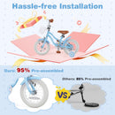 14 Inch Kids Bike with Adjustable Handlebar and Seat for 3-5 Year Old by LJGDeals