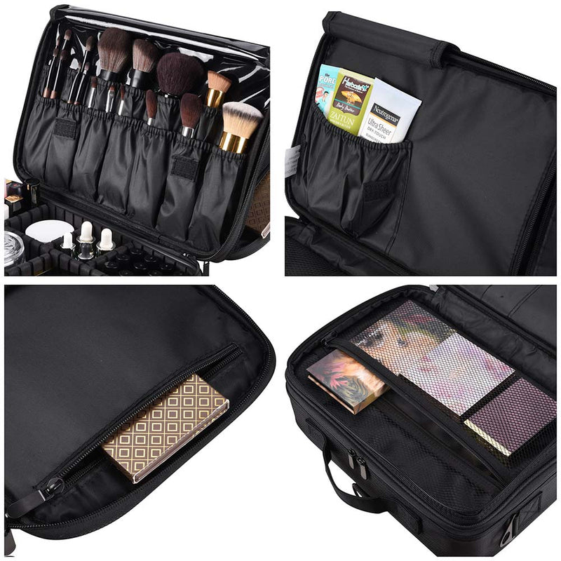 Byootique Portable Oxford Makeup Artist Soft Train Bag Case 13x9x4"