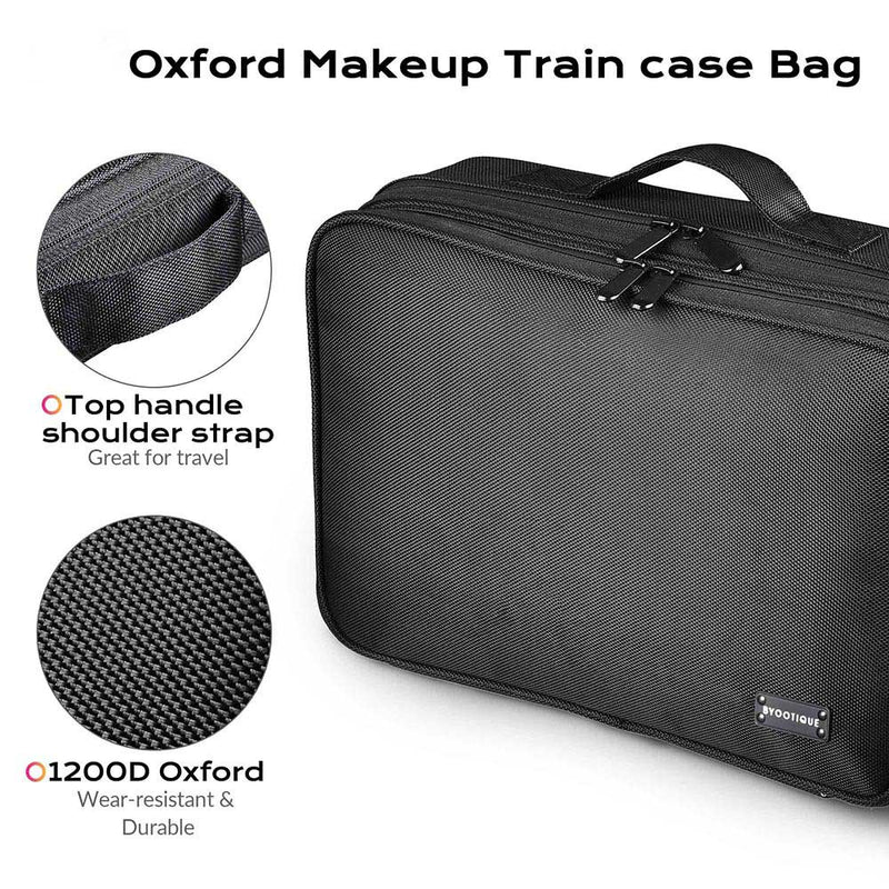 Byootique Portable Oxford Makeup Artist Soft Train Bag Case 13x9x4"