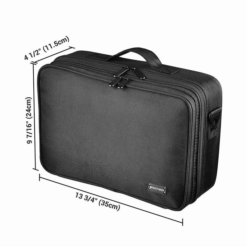 Byootique Portable Oxford Makeup Artist Soft Train Bag Case 13x9x4"