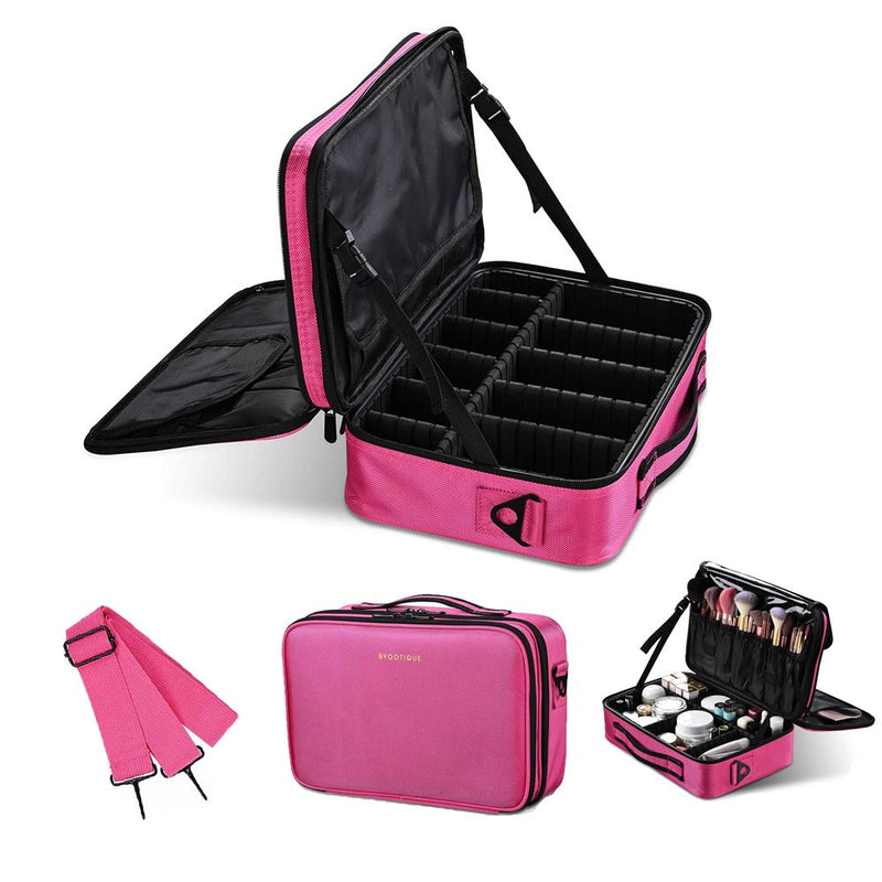 Byootique Portable Oxford Makeup Artist Soft Train Bag Case 13x9x4"