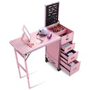 Byootique Makeup Artist Nail Tech Travel Case Workstation (Lefty & Righty) Pink