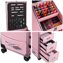 Byootique Makeup Artist Nail Tech Travel Case Workstation (Lefty & Righty) Pink