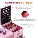 Byootique Makeup Artist Nail Tech Travel Case Workstation (Lefty & Righty) Pink